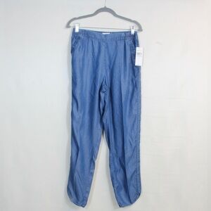 Coldwater Creek Medium Wash Denim Chambray Trousers NWT